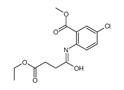 methyl 5-chloro-2-[(4-ethoxy-4-oxobutanoyl)amino]benzoate结构式