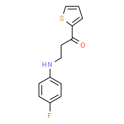 3-(4-fluoroanilino)-1-(2-thienyl)-1-propanone结构式