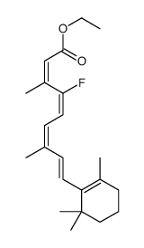 ethyl (2E,4Z,6Z,8E)-4-fluoro-3,7-dimethyl-9-(2,6,6-trimethyl-1-cyclohe xenyl)nona-2,4,6,8-tetraenoate结构式