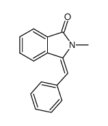 (3E)-3-benzylidene-2-methylisoindolin-1-one结构式