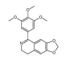 5-(3,4,5-trimethoxy-phenyl)-7,8-dihydro-[1,3]dioxolo[4,5-g]isoquinoline结构式