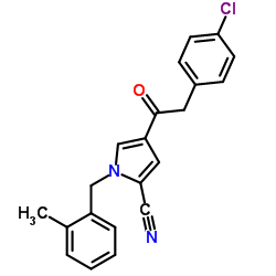 4-[(4-Chlorophenyl)acetyl]-1-(2-methylbenzyl)-1H-pyrrole-2-carbonitrile结构式