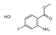 methyl 2-amino-4-fluorobenzoate,hydrochloride结构式