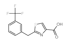 2-(3-(TRIFLUOROMETHYL)BENZYL)THIAZOLE-4-CARBOXYLIC ACID结构式