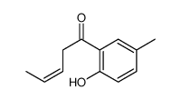1-(2-hydroxy-5-methylphenyl)pent-3-en-1-one结构式