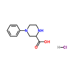 4-Phenyl-2-piperazinecarboxylic acid monohydrochloride Structure