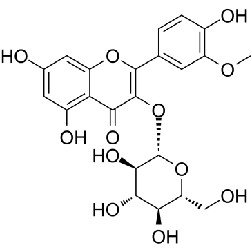 Isorhamnetin-3-O-beta-D-Glucoside Structure
