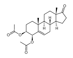 3β,4β-diacetoxyandrost-5-en-17-one Structure