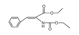 (Z)-ethyl-2-(N-ethoxycarbonylamino)-3-phenyl-2-propenoate结构式