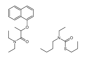 N,N-diethyl-2-naphthalen-1-yloxypropanamide,S-propyl N-butyl-N-ethylcarbamothioate Structure