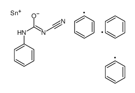 triphenylstannyl N-cyano-N'-phenylcarbamimidate Structure