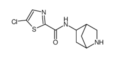 N-(2-azabicyclo[2.2.1]heptan-5-yl)-5-chloro-1,3-thiazole-2-carboxamide结构式