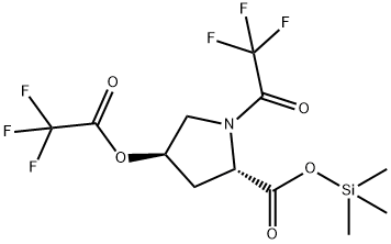 L-Proline, 1-(trifluoroacetyl)-4-[(trifluoroacetyl)oxy]-, trimethylsil yl ester, trans-结构式