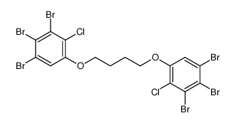 1,2,3-tribromo-4-chloro-5-[4-(3,4,5-tribromo-2-chlorophenoxy)butoxy]benzene结构式