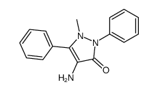 4-amino-1-methyl-2,5-diphenylpyrazol-3-one结构式
