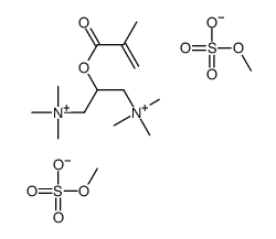 N,N,N,N',N',N'-hexamethyl-N,N'-[2-(methacryloyloxy)propane-1,3-diyl]diammonium S,S'-dimethyl disulphate结构式