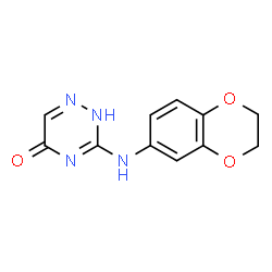 3-(2,3-dihydro-1,4-benzodioxin-6-ylamino)-1,2,4-triazin-5-ol结构式