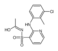 N-[2-(3-chloro-2-methylanilino)pyridin-3-yl]sulfonylacetamide Structure