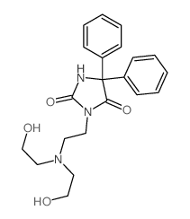 2,4-Imidazolidinedione,3-[2-[bis(2-hydroxyethyl)amino]ethyl]-5,5-diphenyl- Structure