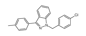 1-[(4-chlorophenyl)methyl]-3-(4-methylphenyl)indazole结构式