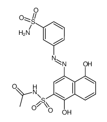 1,5-Dihydroxy-4-(3-sulfamoyl-phenylazo)-naphthalene-2-sulfonic acid acetyl-amide Structure