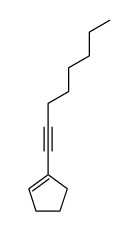 1-(1-octynyl)-1-cyclopentene Structure