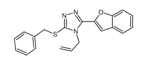4H-1,2,4-Triazole,3-(2-benzofuranyl)-5-[(phenylmethyl)thio]-4-(2-propenyl)-(9CI) picture