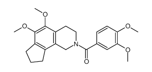 (5,6-dimethoxy-1,3,4,7,8,9-hexahydrocyclopenta[h]isoquinolin-2-yl)-(3,4-dimethoxyphenyl)methanone结构式