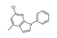 6-Chloro-4-methyl-1-phenyl-1H-pyrrolo[2,3-b]pyridine结构式