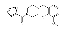 [4-[(2,3-dimethoxyphenyl)methyl]piperazin-1-yl]-(furan-2-yl)methanone结构式