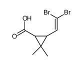 3-(2,2-dibromoethenyl)-2,2-dimethylcyclopropane-1-carboxylic acid结构式