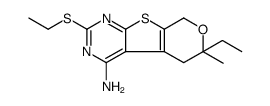 6-ethyl-2-ethylsulfanyl-6-methyl-5,8-dihydropyrano[4,5]thieno[1,2-c]pyrimidin-4-amine Structure