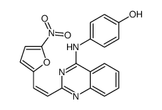 4-[[2-[2-(5-nitrofuran-2-yl)ethenyl]quinazolin-4-yl]amino]phenol结构式