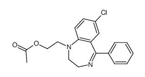 1-(β-Acetoxyethyl)-5-phenyl-7-chloro-2,3-dihydro-1H-1,4-benzodiazepine Structure