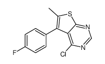 4-Chloro-5-(4-fluorophenyl)-6-methylthieno[2,3-d]pyrimidine Structure
