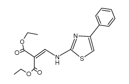 diethyl 4-phenylthiazol-2-ylaminomethylenemalonate结构式