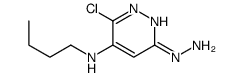 N-butyl-3-chloro-6-hydrazinylpyridazin-4-amine结构式