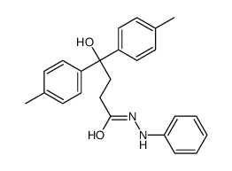 4-hydroxy-4,4-bis(4-methylphenyl)-N'-phenylbutanehydrazide结构式