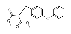 dimethyl 2-(dibenzofuran-2-ylmethyl)propanedioate Structure