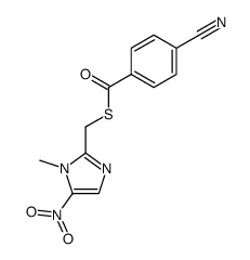 4-cyano-thiobenzoic acid S-(1-methyl-5-nitro-1H-imidazol-2-ylmethyl) ester结构式