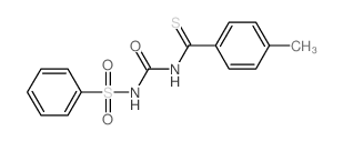 1-(benzenesulfonyl)-3-(4-methylbenzenecarbothioyl)urea结构式