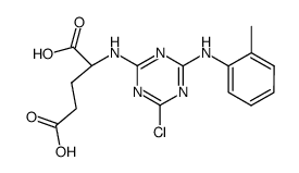 N-[4-chloro-6-(2-methyl-anilino)-[1,3,5]triazin-2-yl]-glutamic acid Structure