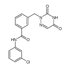 N-(3-chloro-phenyl)-3-(3,5-dioxo-4,5-dihydro-3H-[1,2,4]triazin-2-ylmethyl)-benzamide结构式