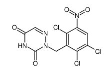 2-(2,3,6-trichloro-5-nitro-benzyl)-2H-[1,2,4]triazine-3,5-dione结构式