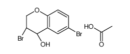 acetic acid,(3R,4R)-3,6-dibromo-3,4-dihydro-2H-chromen-4-ol结构式