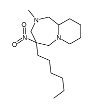 4-hexyl-2-methyl-4-nitro-1,3,5,7,8,9,10,10a-octahydropyrido[1,2-a][1,4]diazepine Structure