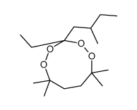 3-ethyl-6,6,9,9-tetramethyl-3-(2-methylbutyl)-1,2,4,5-tetraoxonane结构式