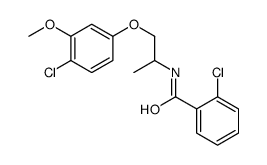 2-chloro-N-[1-(4-chloro-3-methoxyphenoxy)propan-2-yl]benzamide结构式