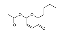 (6-butyl-5-oxo-2H-pyran-2-yl) acetate Structure