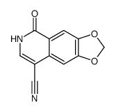 5-oxo-6H-[1,3]dioxolo[4,5-g]isoquinoline-8-carbonitrile结构式